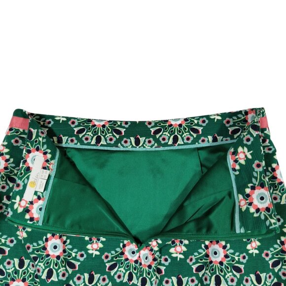 Boden Green & White Colorful Floral Skirt Women’s Size 6 New NWOT - Picture 5 of 7